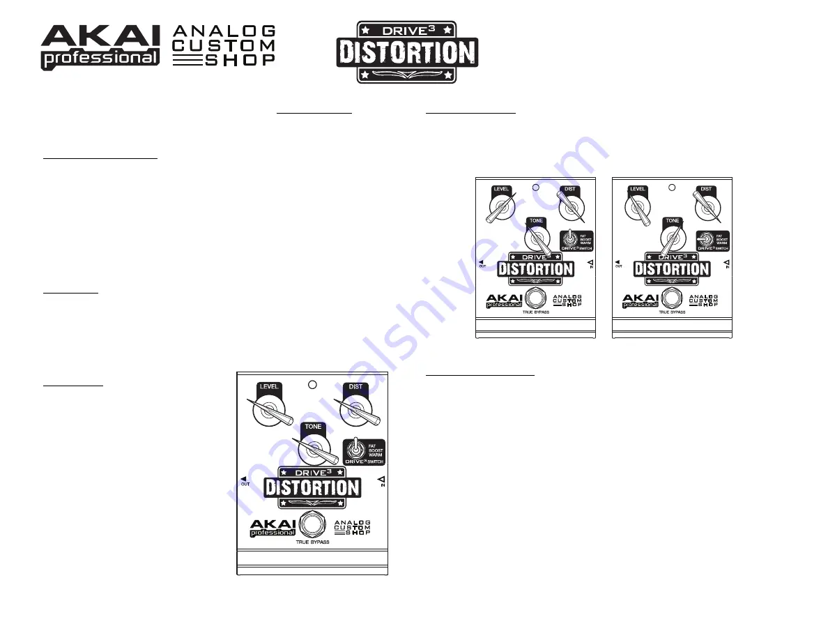 Akai Analog Custom Shop Drive3 Distortion Скачать руководство пользователя страница 1