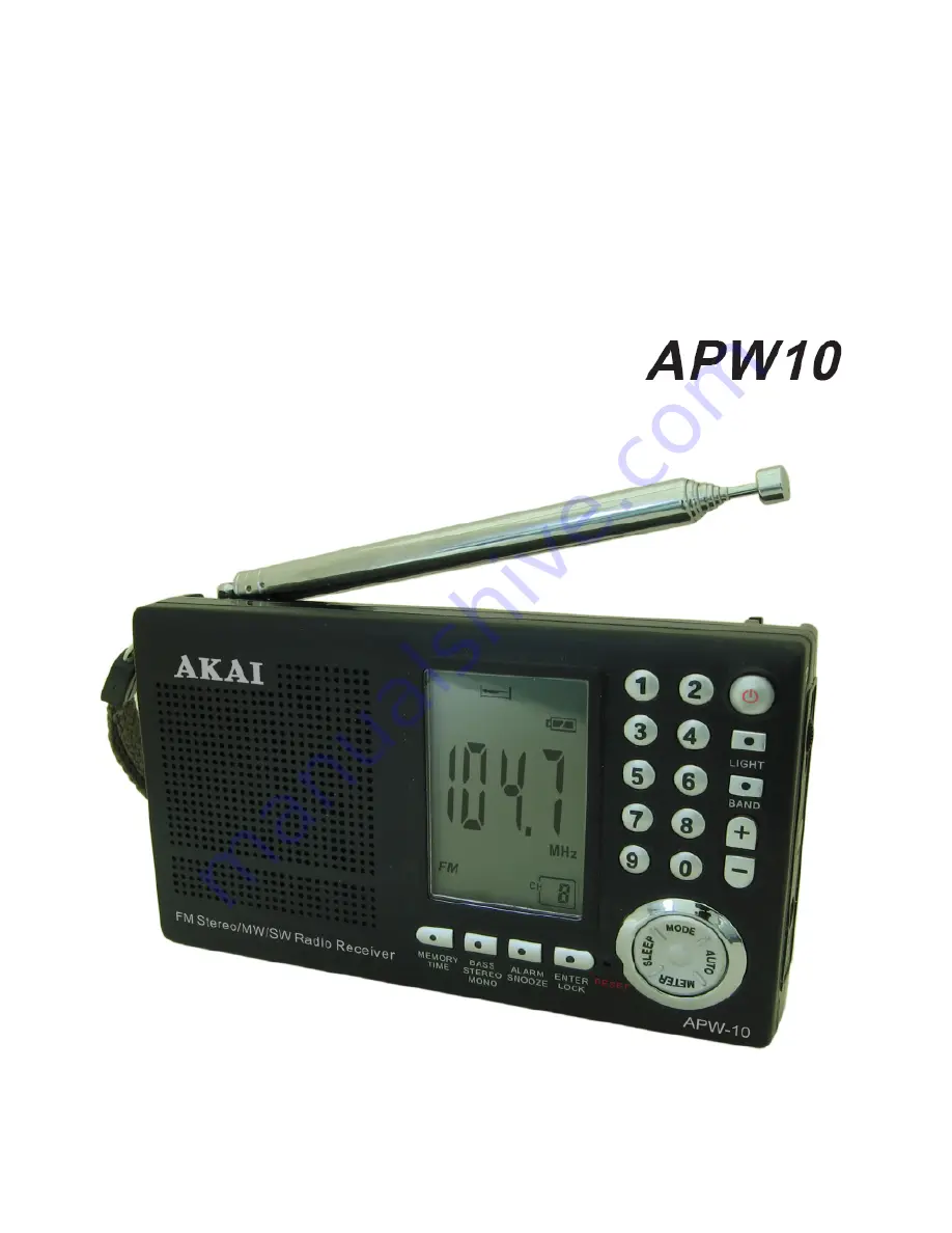 Akai APW10 Operator'S Manual Download Page 1