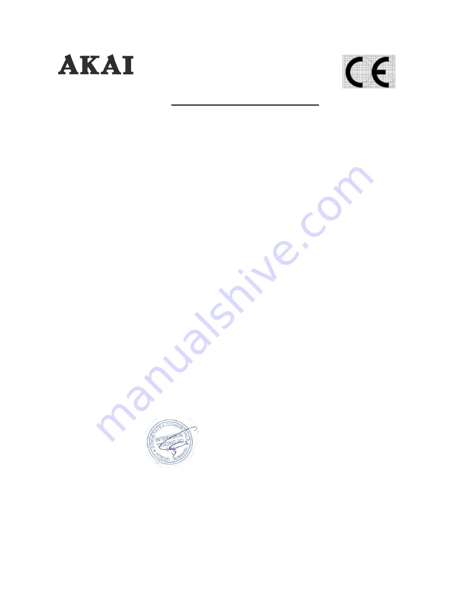 Akai CA016A-9008U Instruction Manual Download Page 17