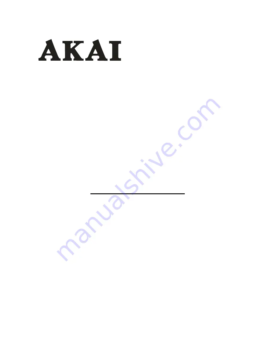 Akai CT-2107ASF Operation Manual Download Page 1