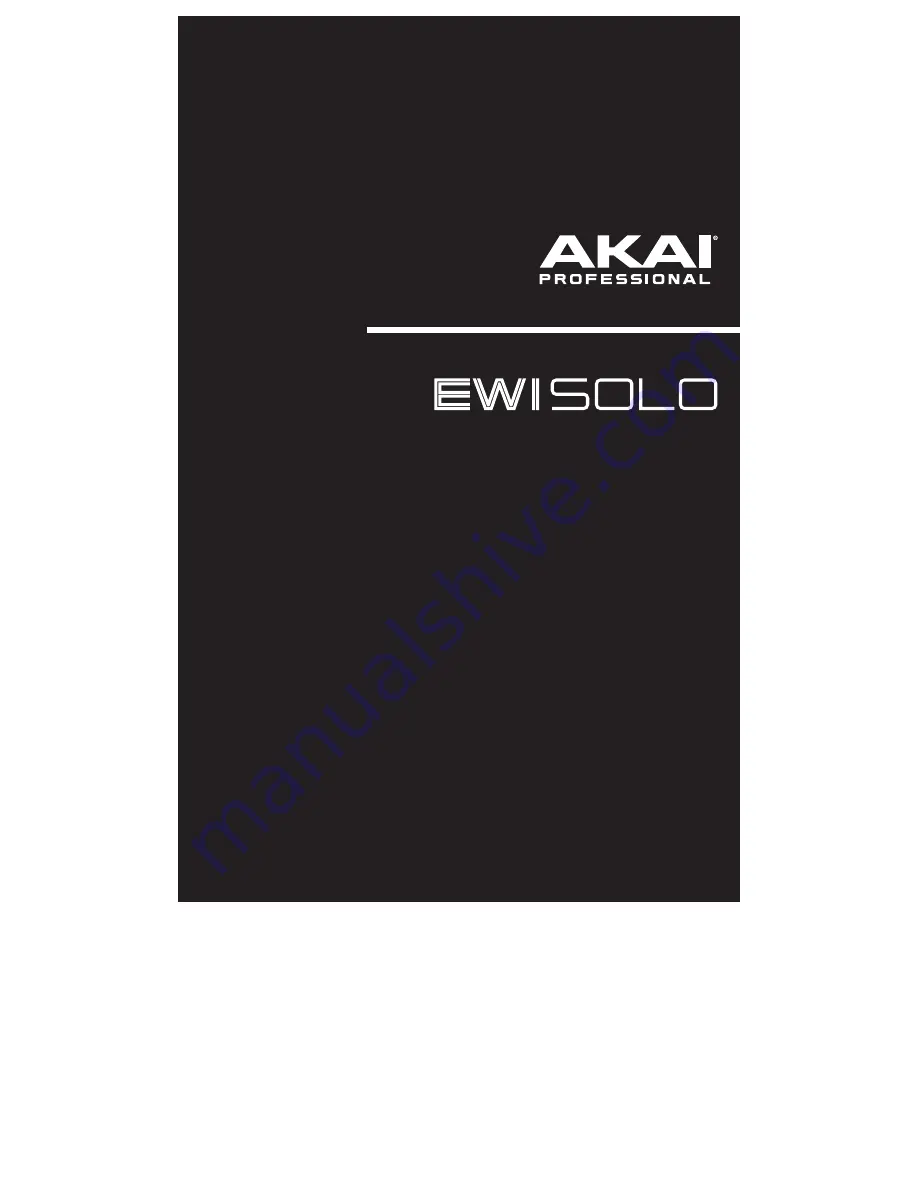 Akai EWI Solo Quick Start Manual Download Page 1