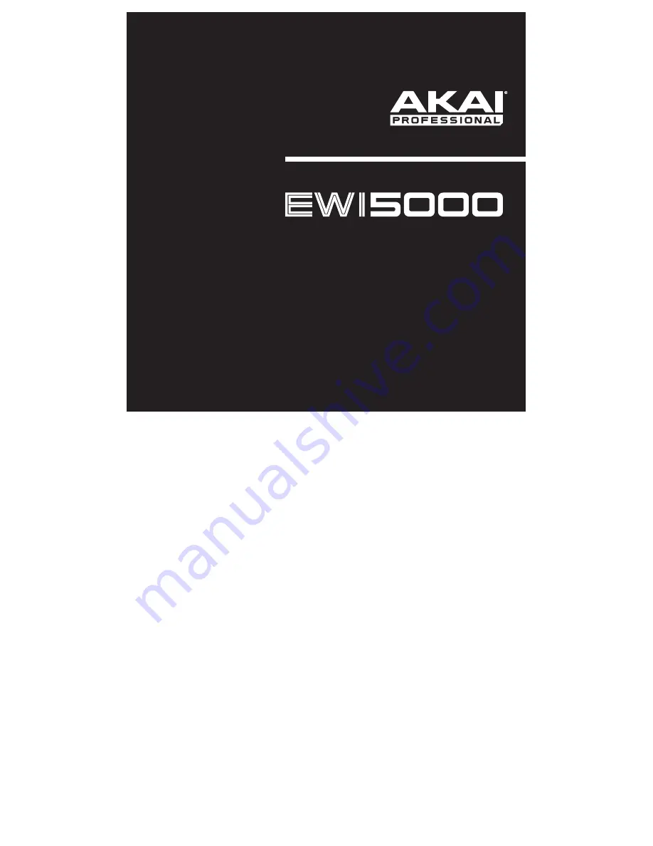 Akai EWI5000 Скачать руководство пользователя страница 1