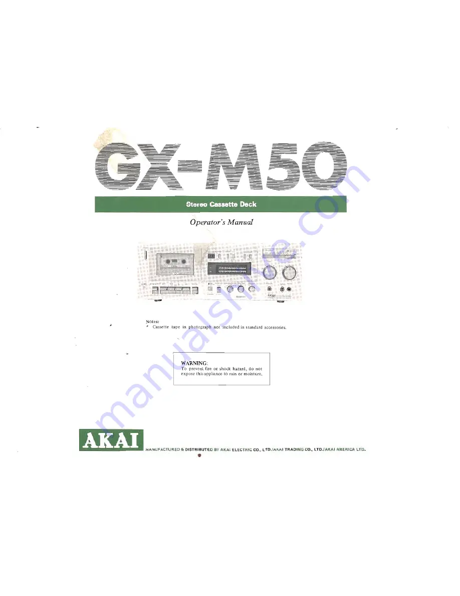 Akai gx-m50 Operator'S Manual Download Page 1