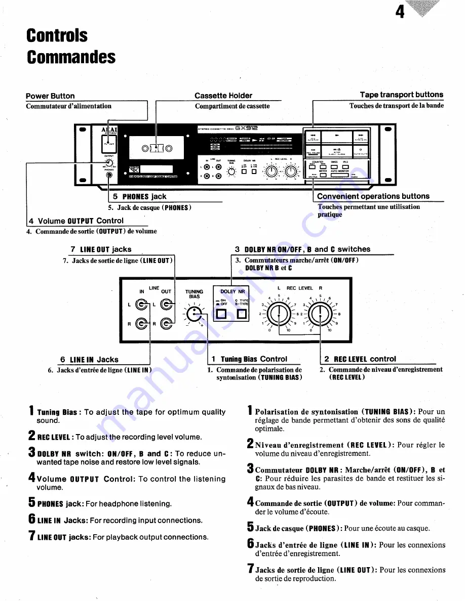 Akai GX912 Operator'S Manual Download Page 5