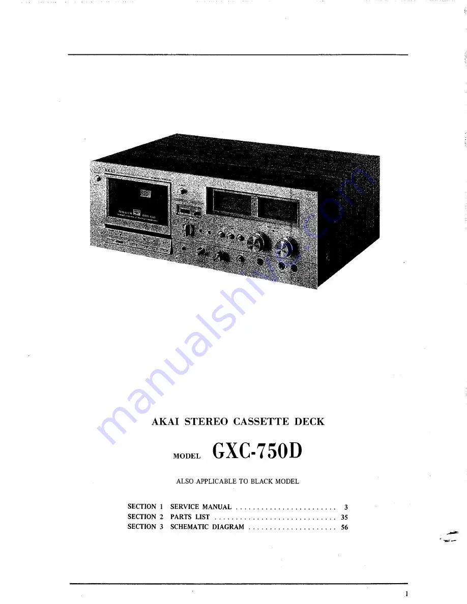 Akai GXC-750D Скачать руководство пользователя страница 3