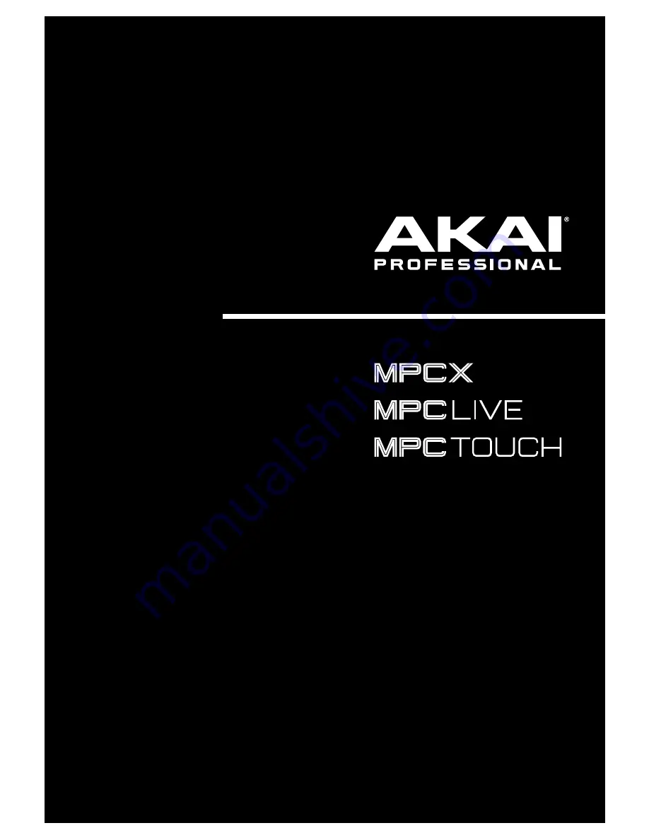 Akai MPC Touch Скачать руководство пользователя страница 1