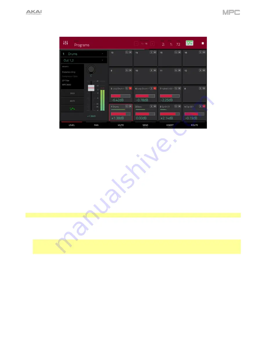 Akai MPC Touch User Manual Download Page 258