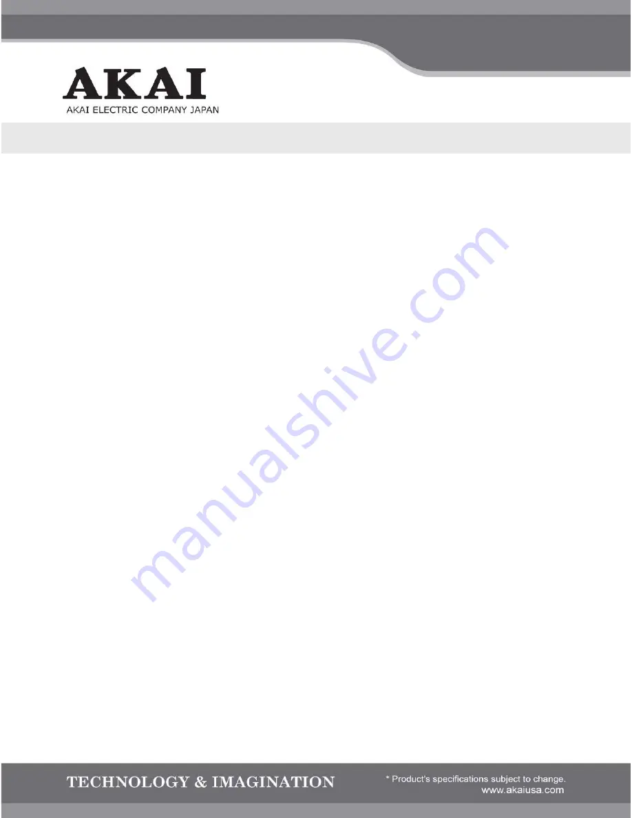 Akai PDP4273M1 Specifications Download Page 2