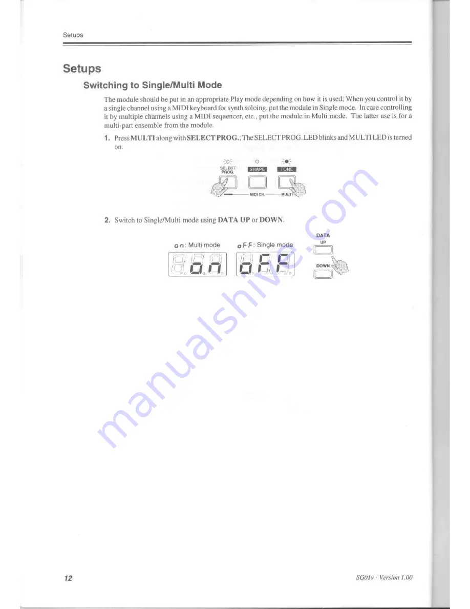 Akai SG01v Operator'S Manual Download Page 19