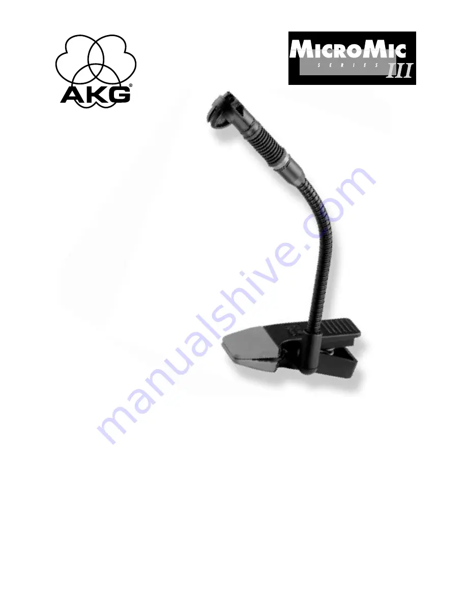 AKG C 419 III User Instructions Download Page 1