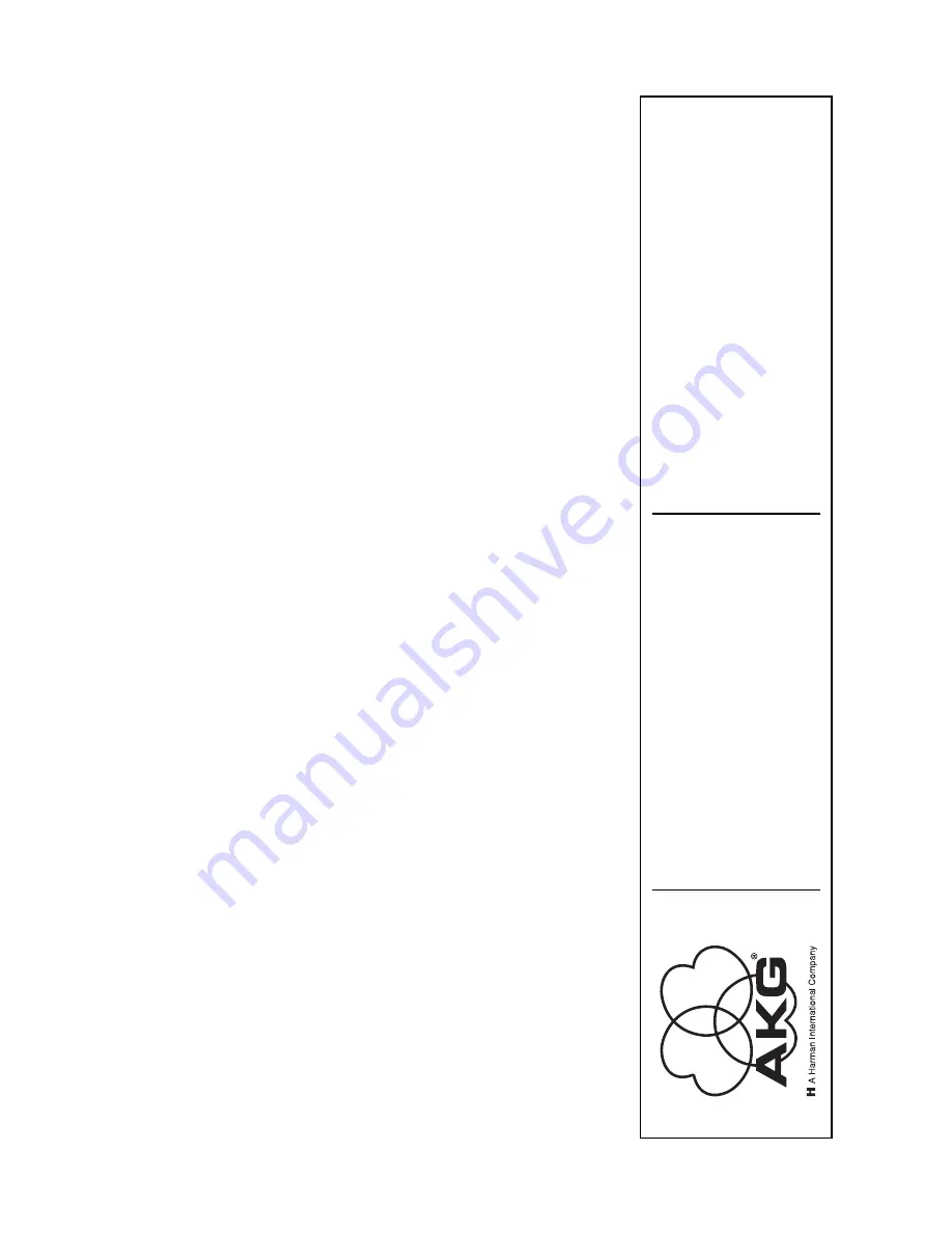 AKG DISCREET ACOUSTICS MODULAR User Instructions Download Page 16