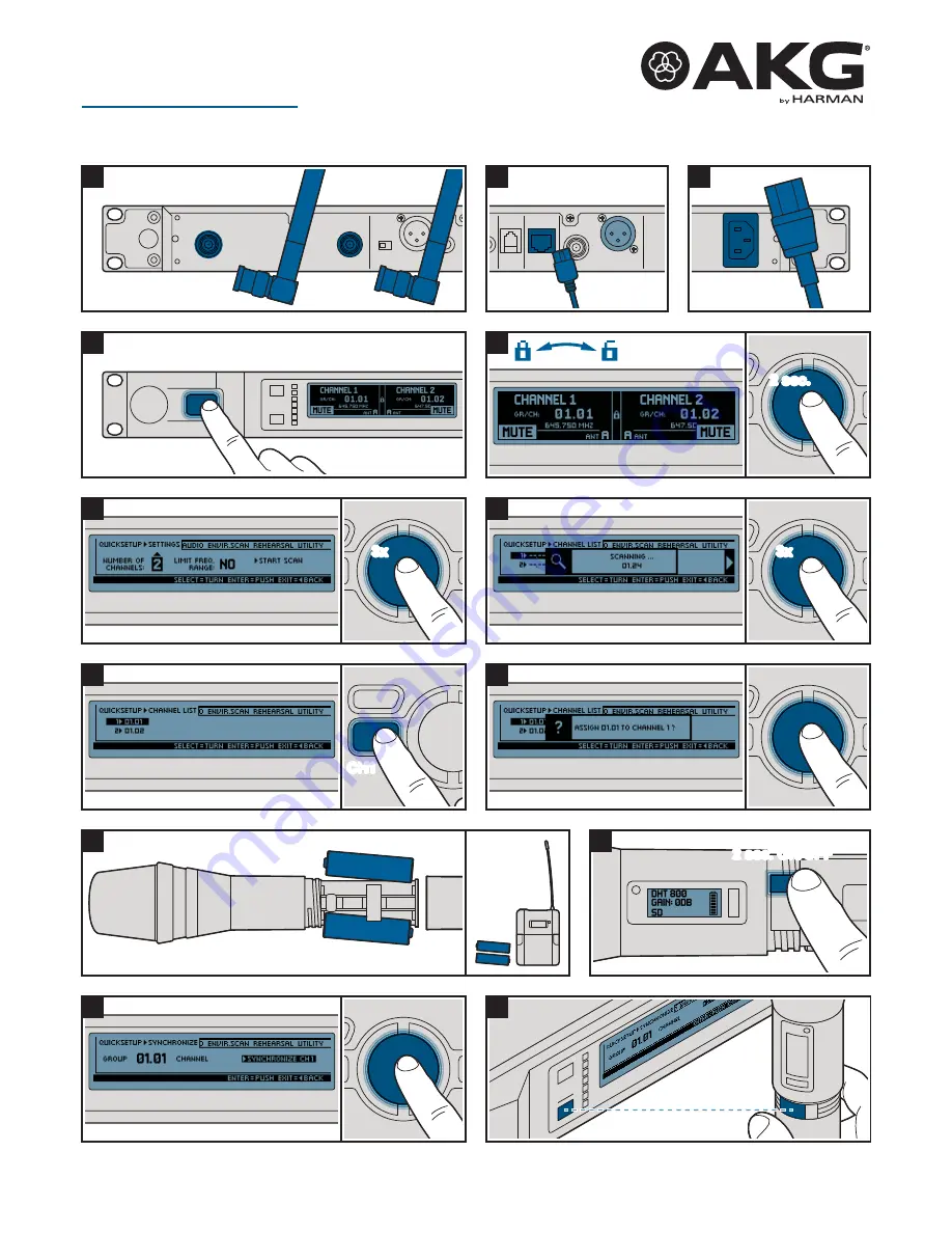 AKG DMS800 Quick Start Manual Download Page 1