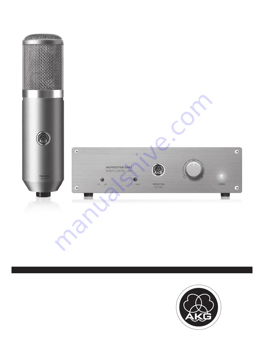 AKG PERCEPTION820 TUBE User Instructions Download Page 1