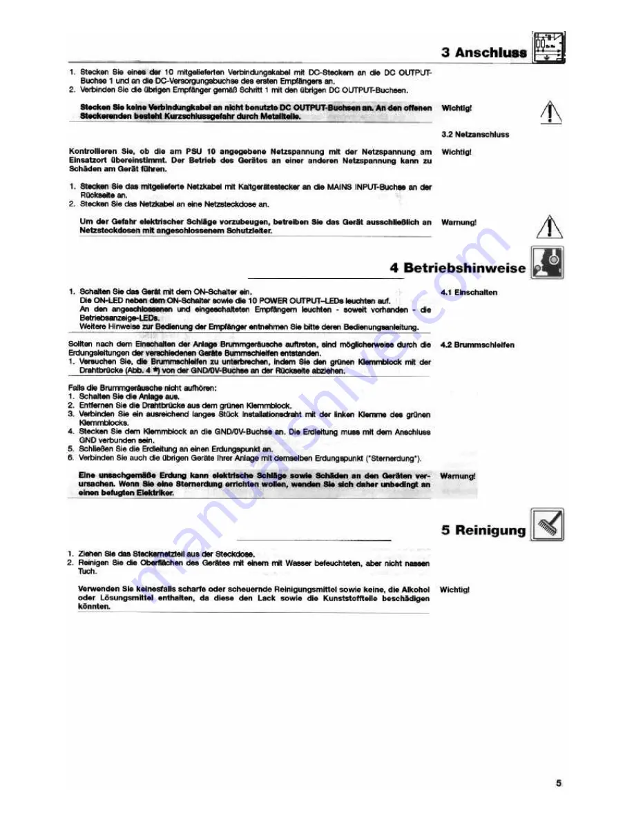 AKG PSU 10 Manual Download Page 5