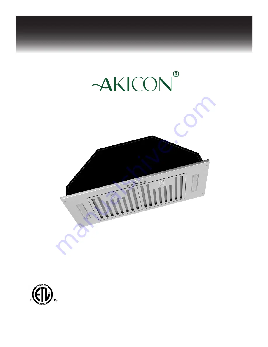 Akicon AK-Hood 30 Installation Manual And User'S Manual Download Page 1