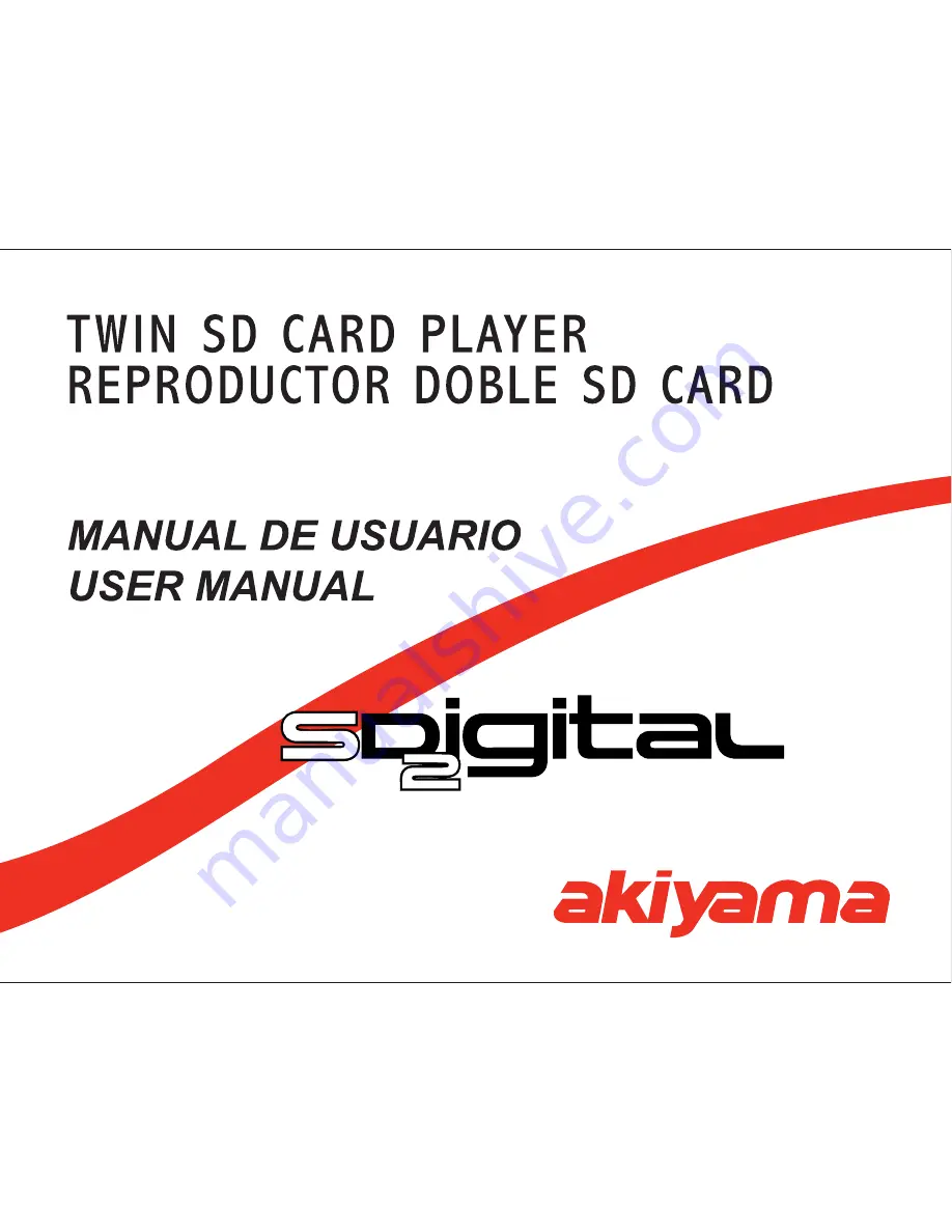 Akiyama sd2igital User Manual Download Page 1