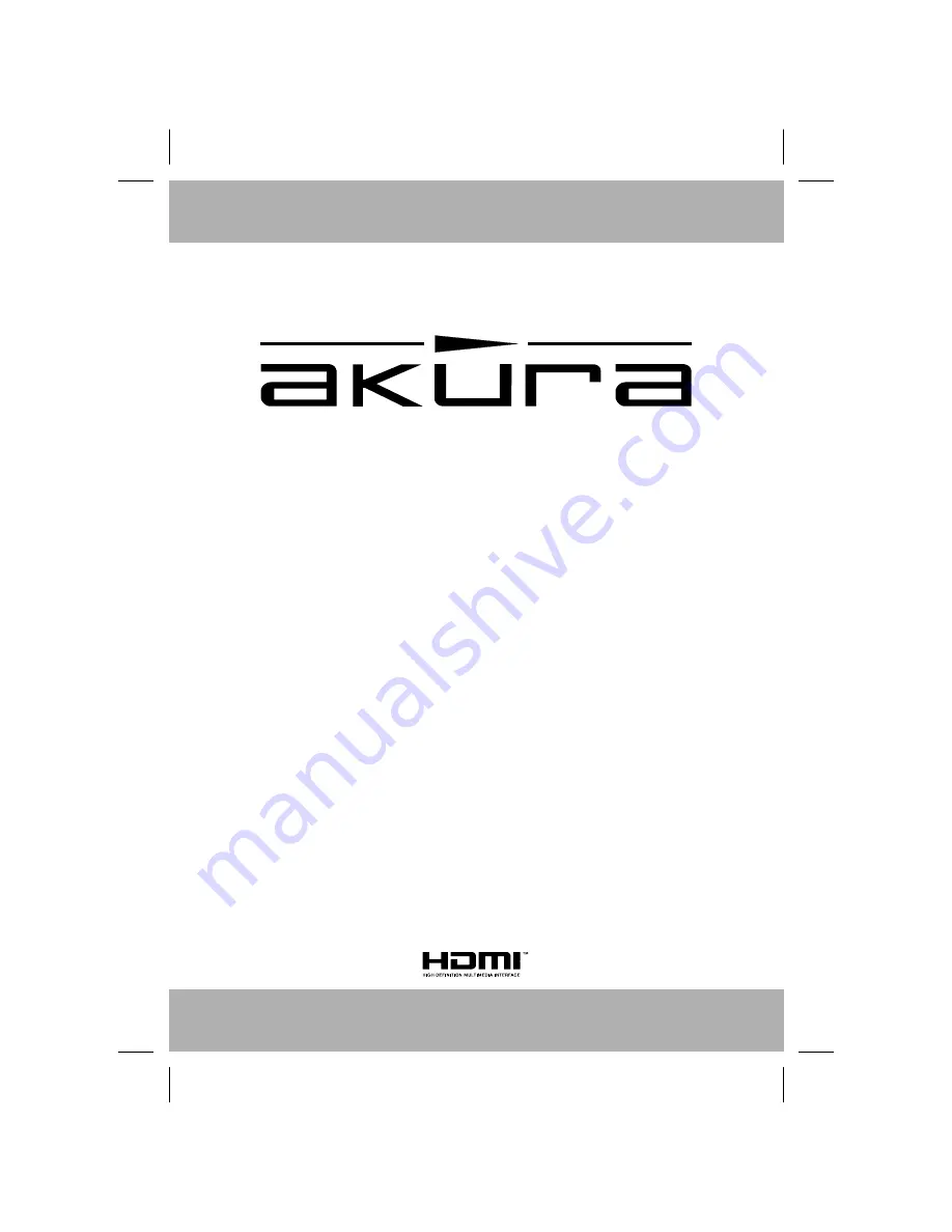 Akura AVLCD37700-HDS Operating Instructions Manual Download Page 1