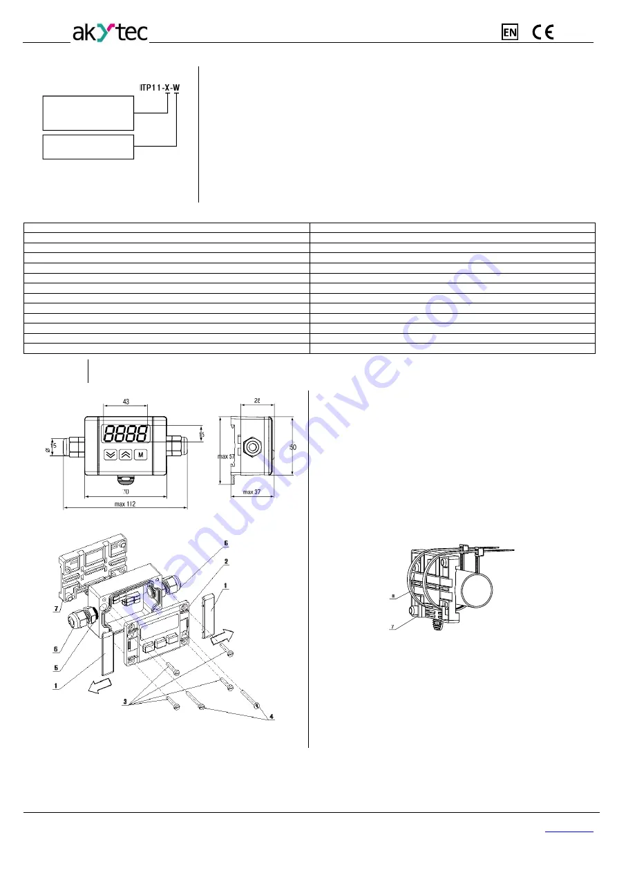 Akytec ITP11 W Series Manual Download Page 1