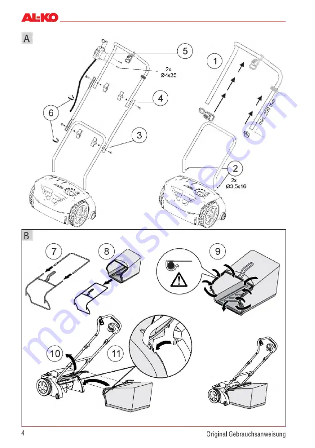 AL-KO Combi Care 32.3 VLE Comfort Operating Instructions Manual Download Page 4