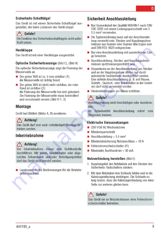 AL-KO Combi Care 32.3 VLE Comfort Operating Instructions Manual Download Page 9