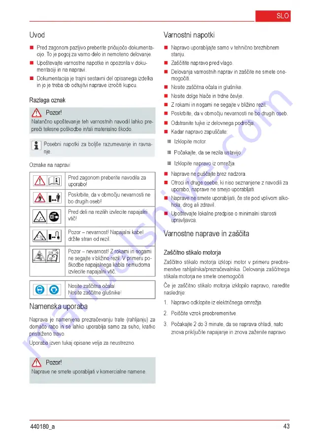 AL-KO Combi Care 32.3 VLE Comfort Operating Instructions Manual Download Page 43