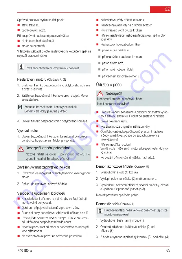 AL-KO Combi Care 32.3 VLE Comfort Operating Instructions Manual Download Page 65