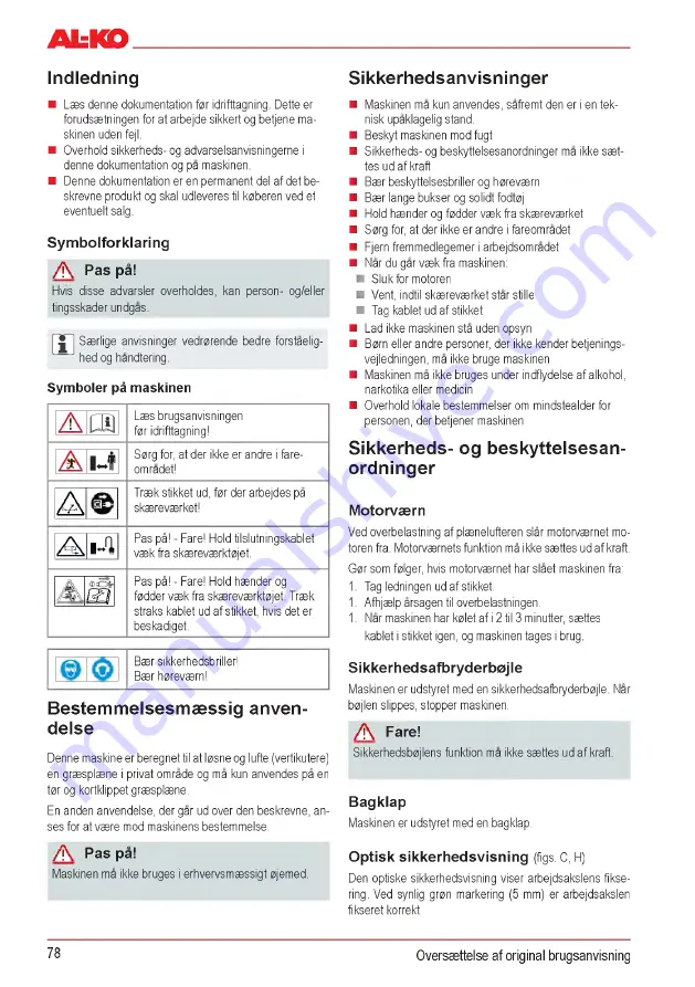 AL-KO Combi Care 32.3 VLE Comfort Скачать руководство пользователя страница 78