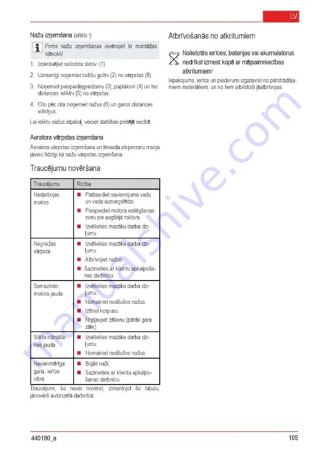 AL-KO Combi Care 32.3 VLE Comfort Operating Instructions Manual Download Page 105