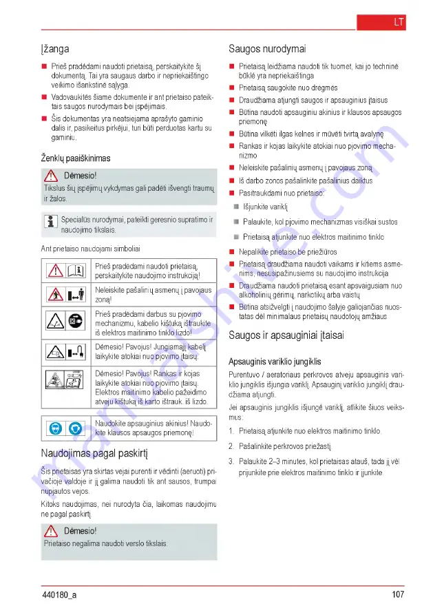 AL-KO Combi Care 32.3 VLE Comfort Operating Instructions Manual Download Page 107