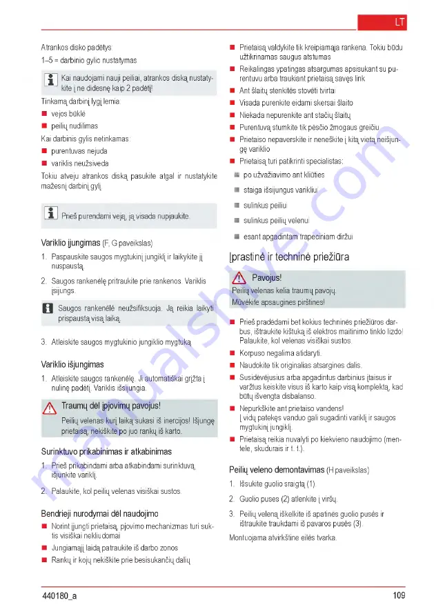 AL-KO Combi Care 32.3 VLE Comfort Operating Instructions Manual Download Page 109