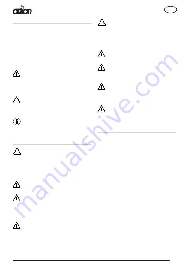 AL-KO Orion TC 250 Operating Instructions Manual Download Page 9