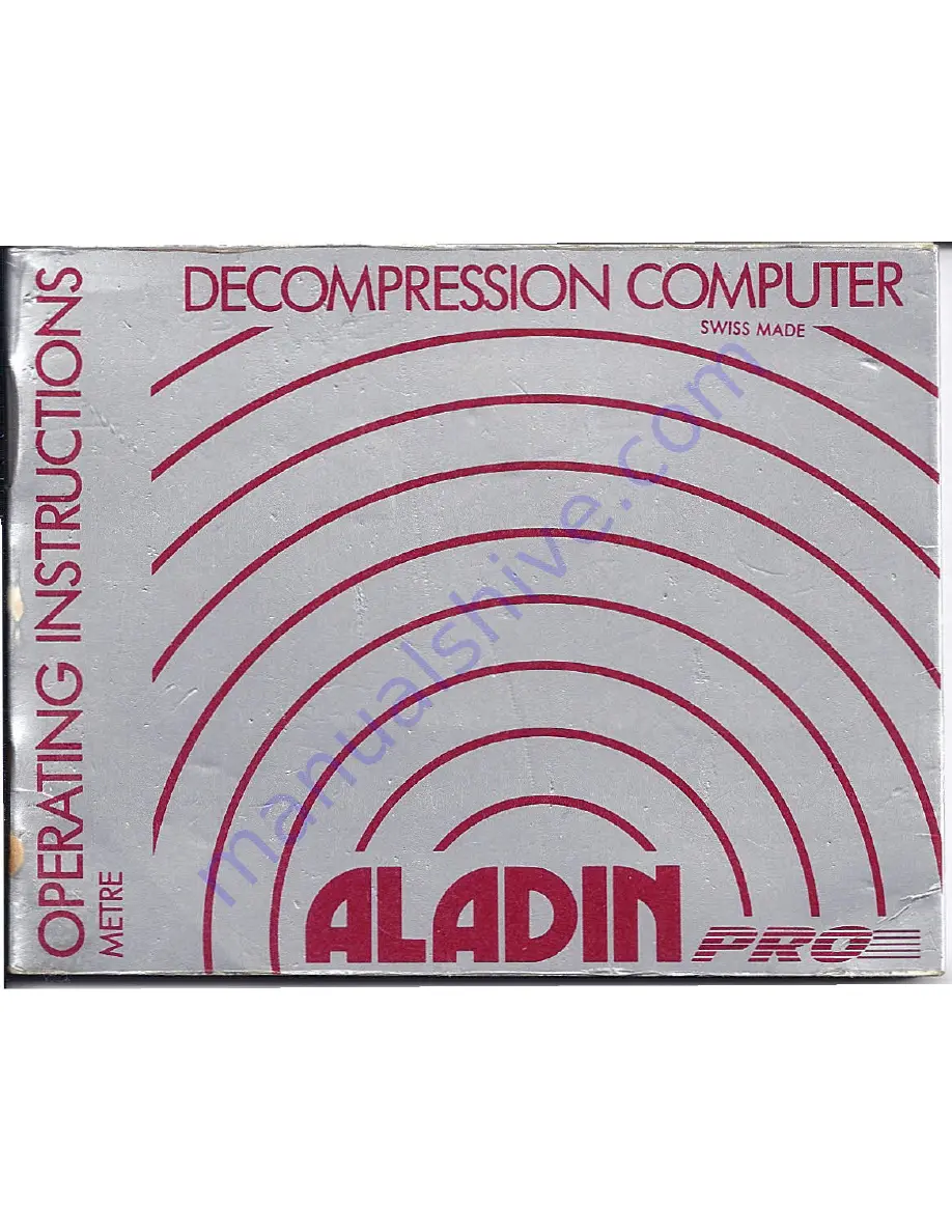 ALADIN ALADIN PRO Operating Instructions Manual Download Page 1