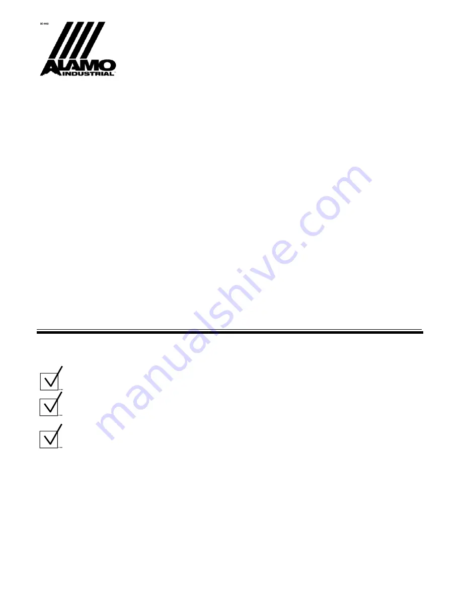 Alamo Industrial Swingtrim Operator'S Manual Download Page 125