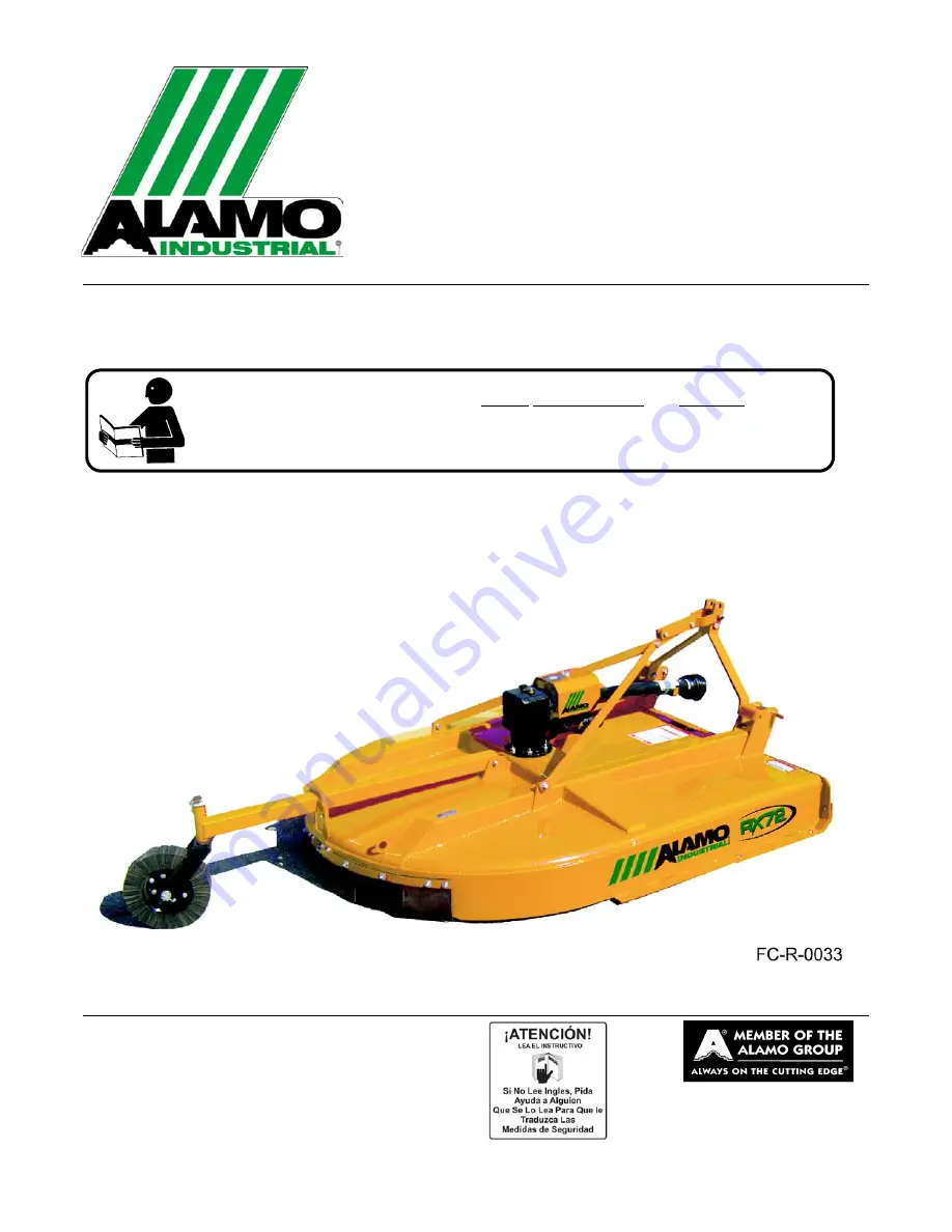 Alamo 00785503C Operator'S Manual Download Page 1