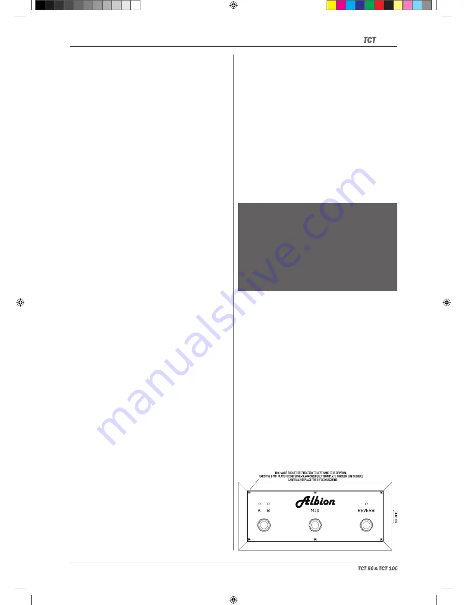 Albion TCT100 Operating Manual Download Page 11