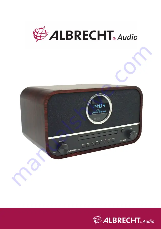 Albrecht Audio DR 790 CD Скачать руководство пользователя страница 1