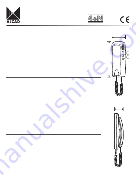 Alcad TEL-002 Manual Download Page 1