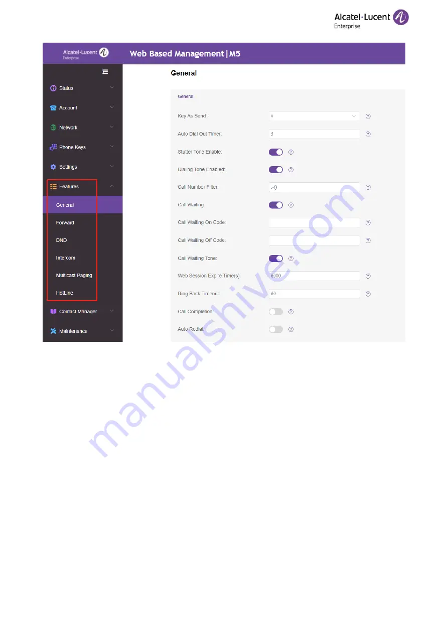 Alcatel-Lucent ALE M3 Administrator'S Manual Download Page 49