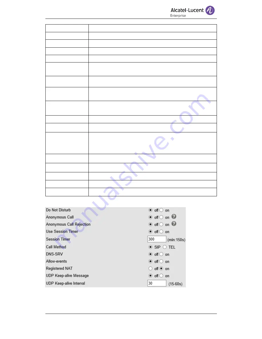 Alcatel-Lucent DeskPhone 8001 User Manual Download Page 31