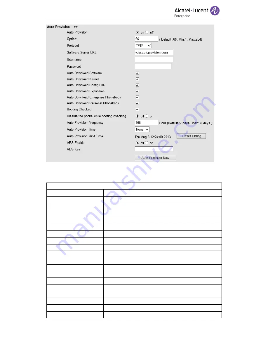 Alcatel-Lucent DeskPhone 8001 User Manual Download Page 50