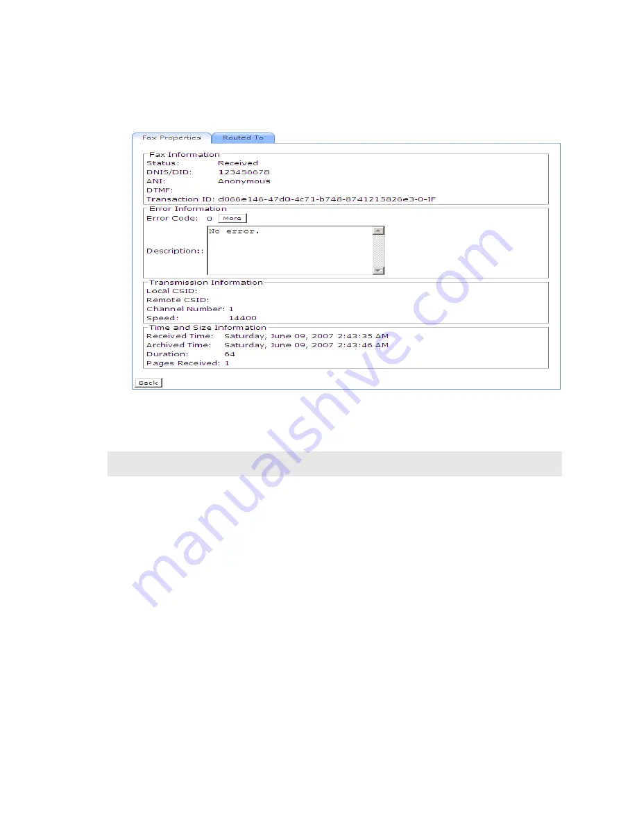 Alcatel-Lucent OmniTouch Fax Server Application System Administrator Manual Download Page 99