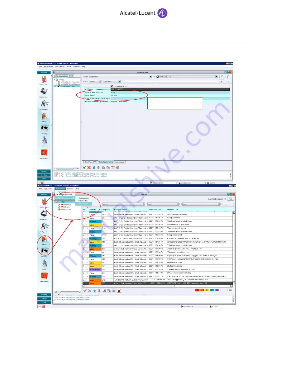 Alcatel-Lucent OpenTouch Troubleshooting Manual Download Page 57