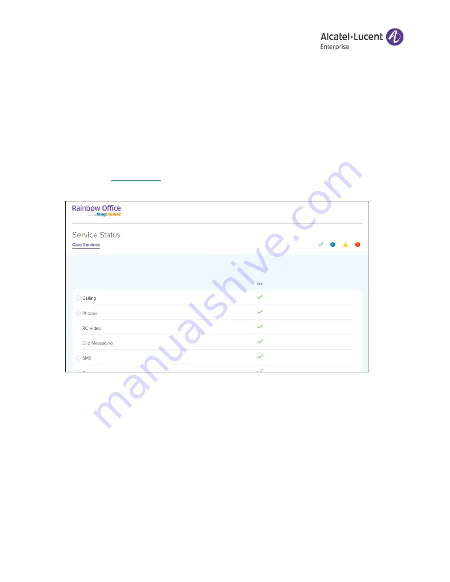 Alcatel-Lucent Rainbow Office User Manual Download Page 21