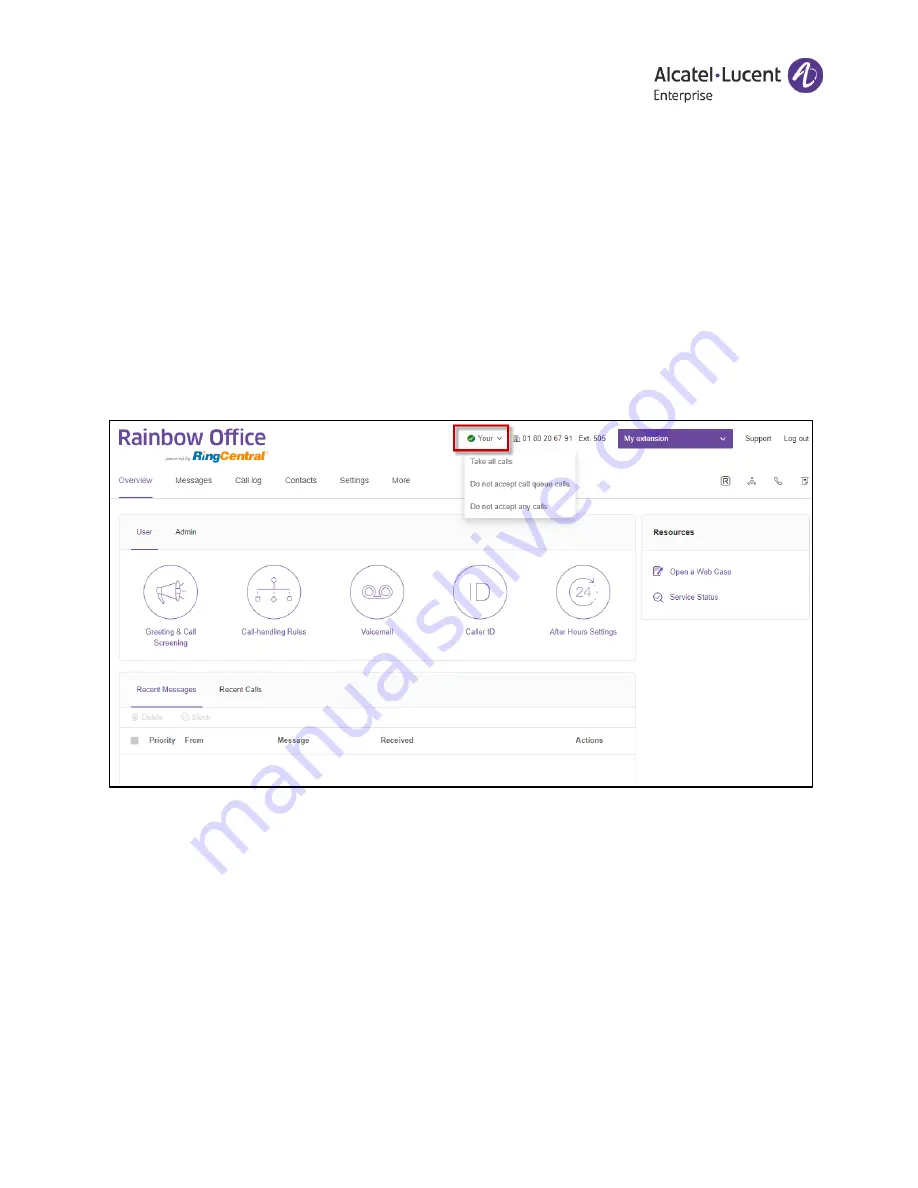 Alcatel-Lucent Rainbow Office User Manual Download Page 30