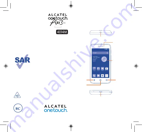 Alcatel 4014M Quick Start Manual Download Page 1