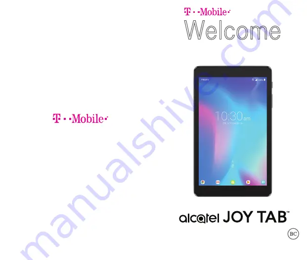 Alcatel Joy Tab Start Manual Download Page 1