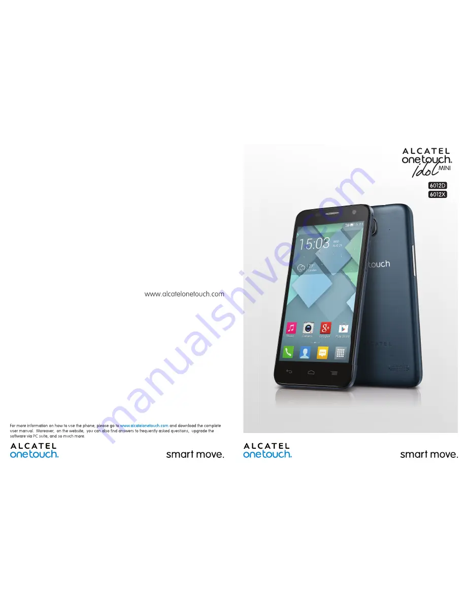 Alcatel ONE TOUCH 6012D Instructions Manual Download Page 1