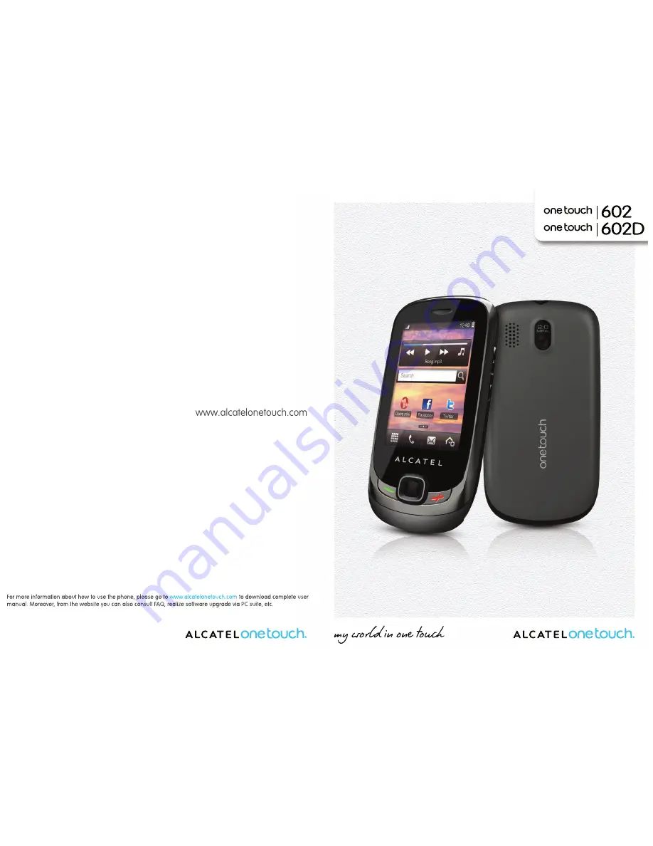 Alcatel One Touch 602 User Manual Download Page 1