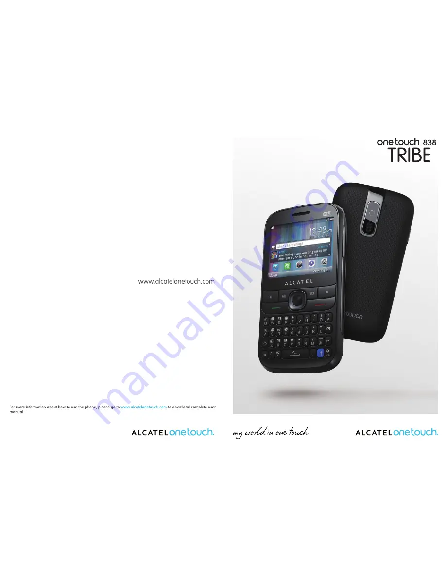 Alcatel One Touch 838 Tribe Скачать руководство пользователя страница 1