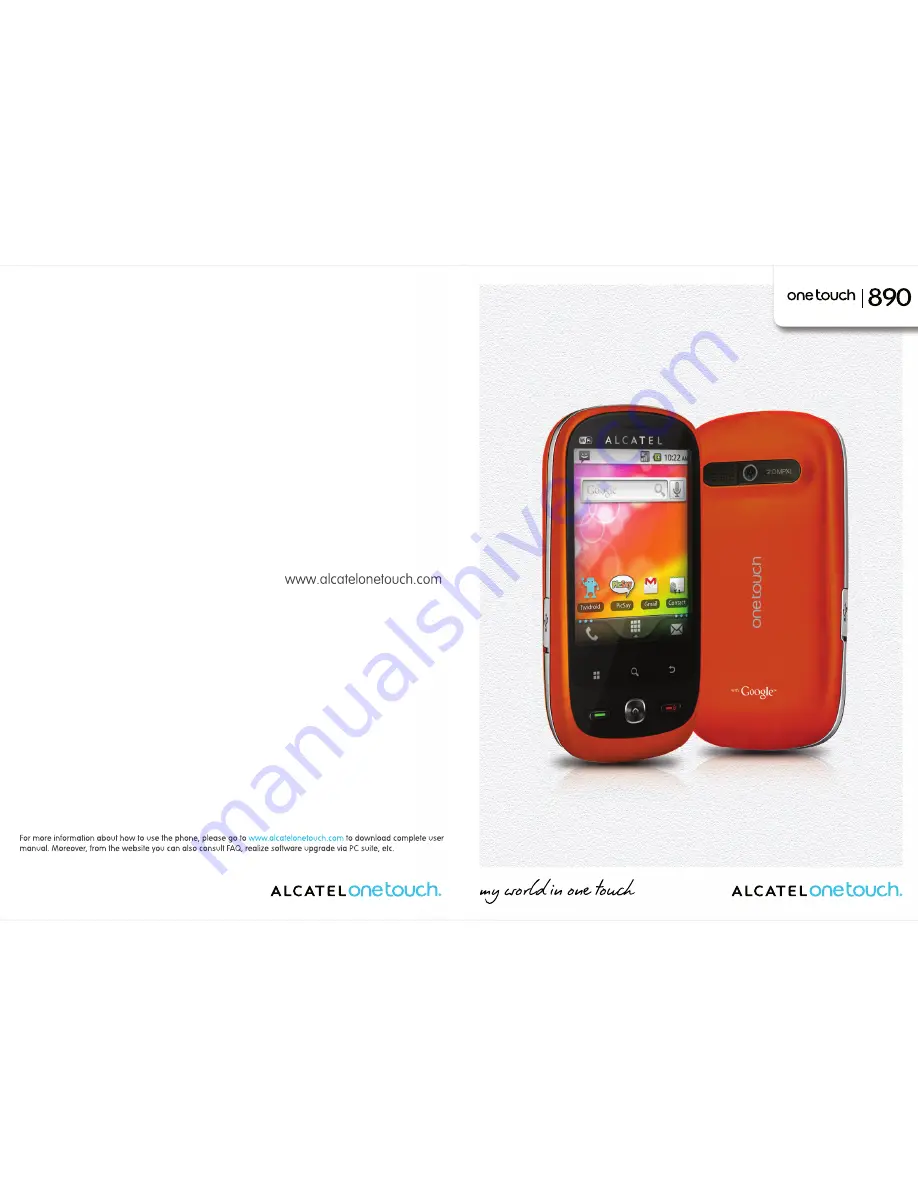 Alcatel One Touch 890 User Manual Download Page 1